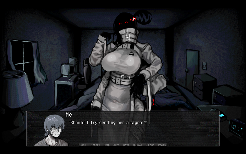 How to Date a Sleep Paralysis Demon screenshot highlighting the game's horror visual novel atmosphere.